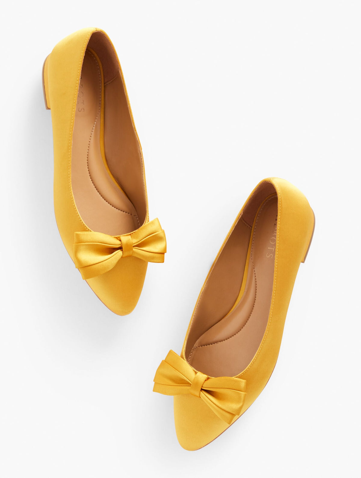 Talbots EDISON BOW SATIN FLATS