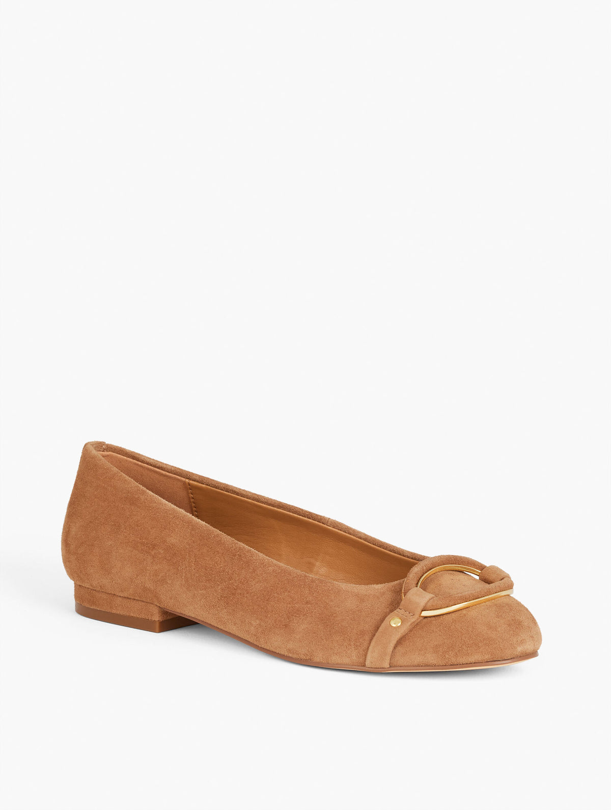 Talbots MADISON BUCKLE SUEDE BALLET FLATS