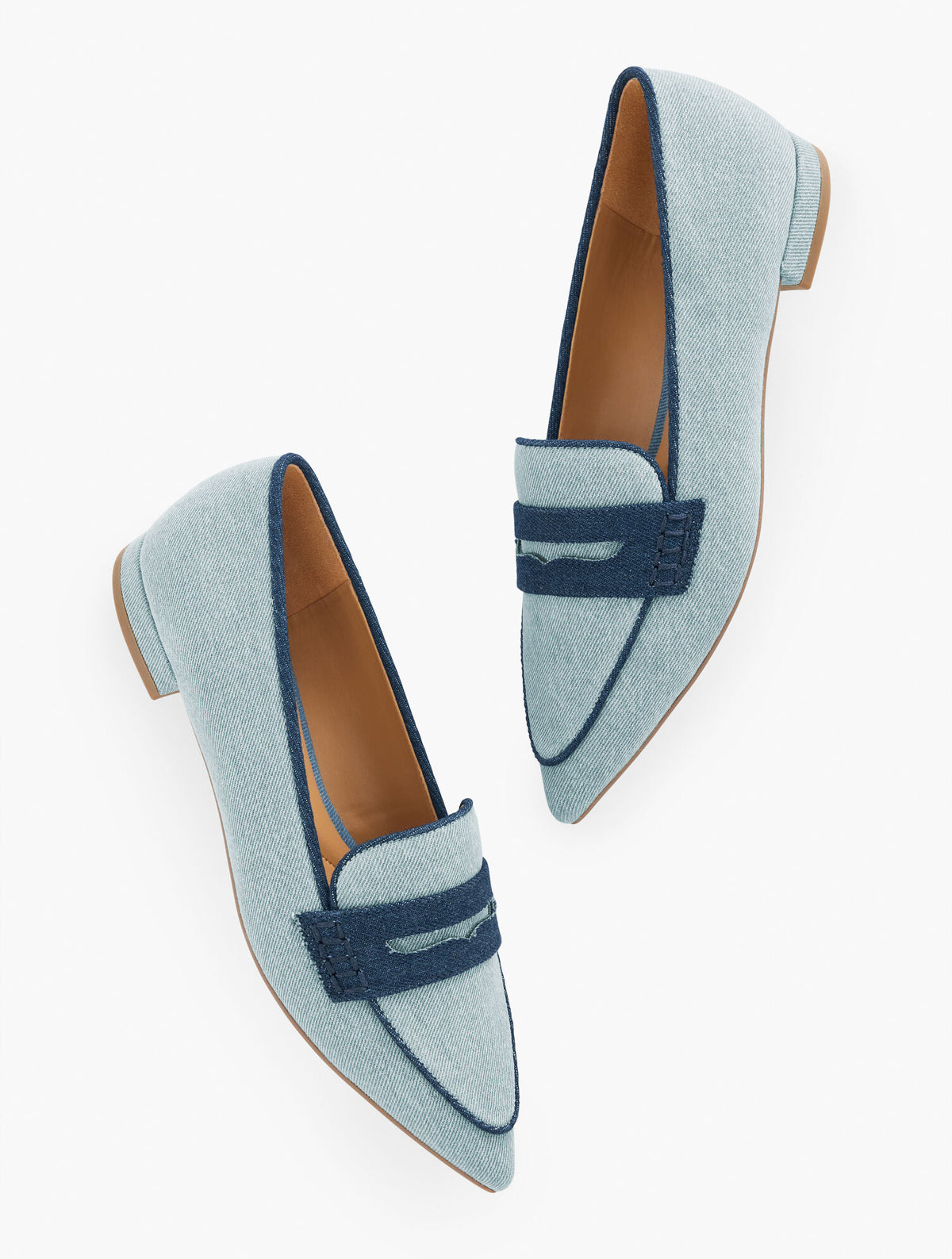 Talbots SCARLET POINTED TOE DENIM LOAFERS