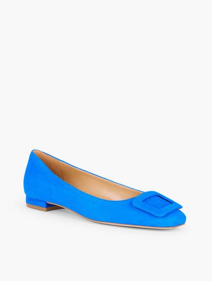 Talbots SUTTON SUEDE BUCKLE FLATS