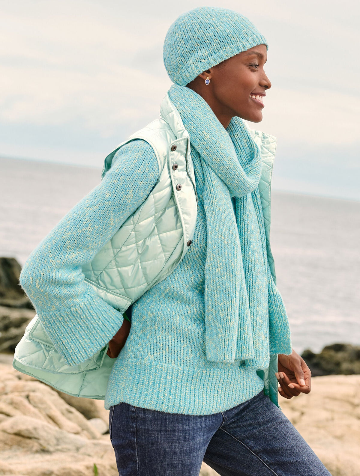 Talbots SHAKER STITCH SWEATER - MARL
