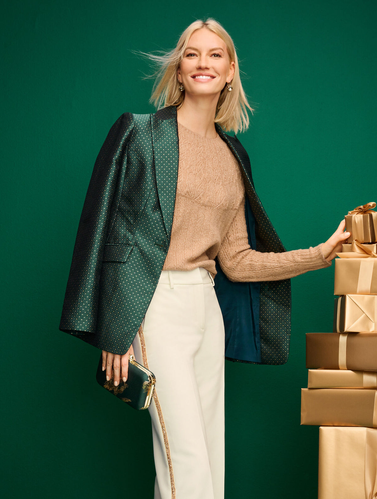 Talbots METALLIC POINTELLE SWEATER