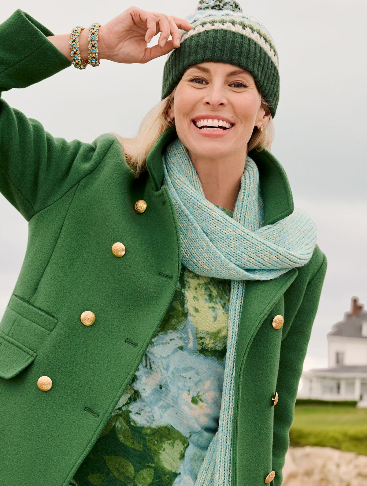 Talbots AUDREY CASHMERE SWEATER - ABSTRACT FLORAL