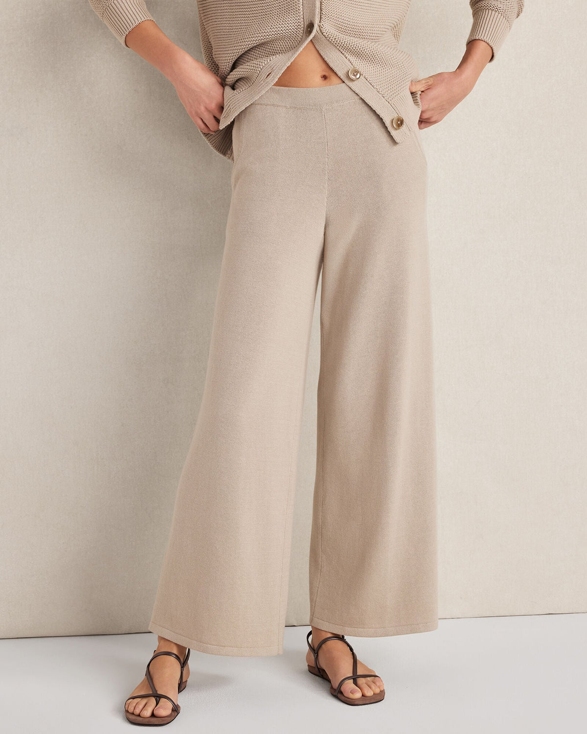 Talbots ORGANIC COTTON WIDE LEG PANTS