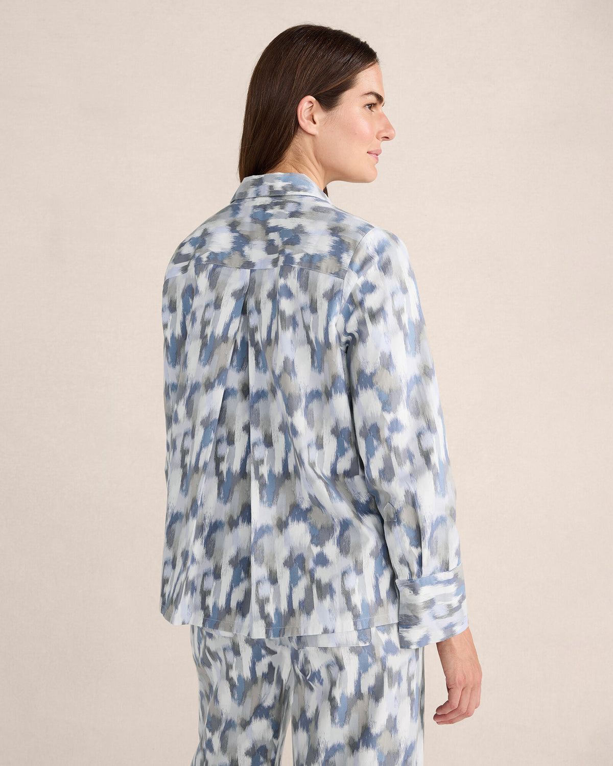 Talbots ORGANIC COTTON BRUSHSTROKE PAJAMA TOP