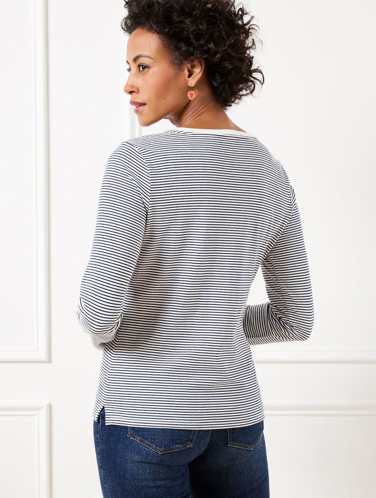 Talbots CREWNECK TEE - EMBELLISHED HEARTS