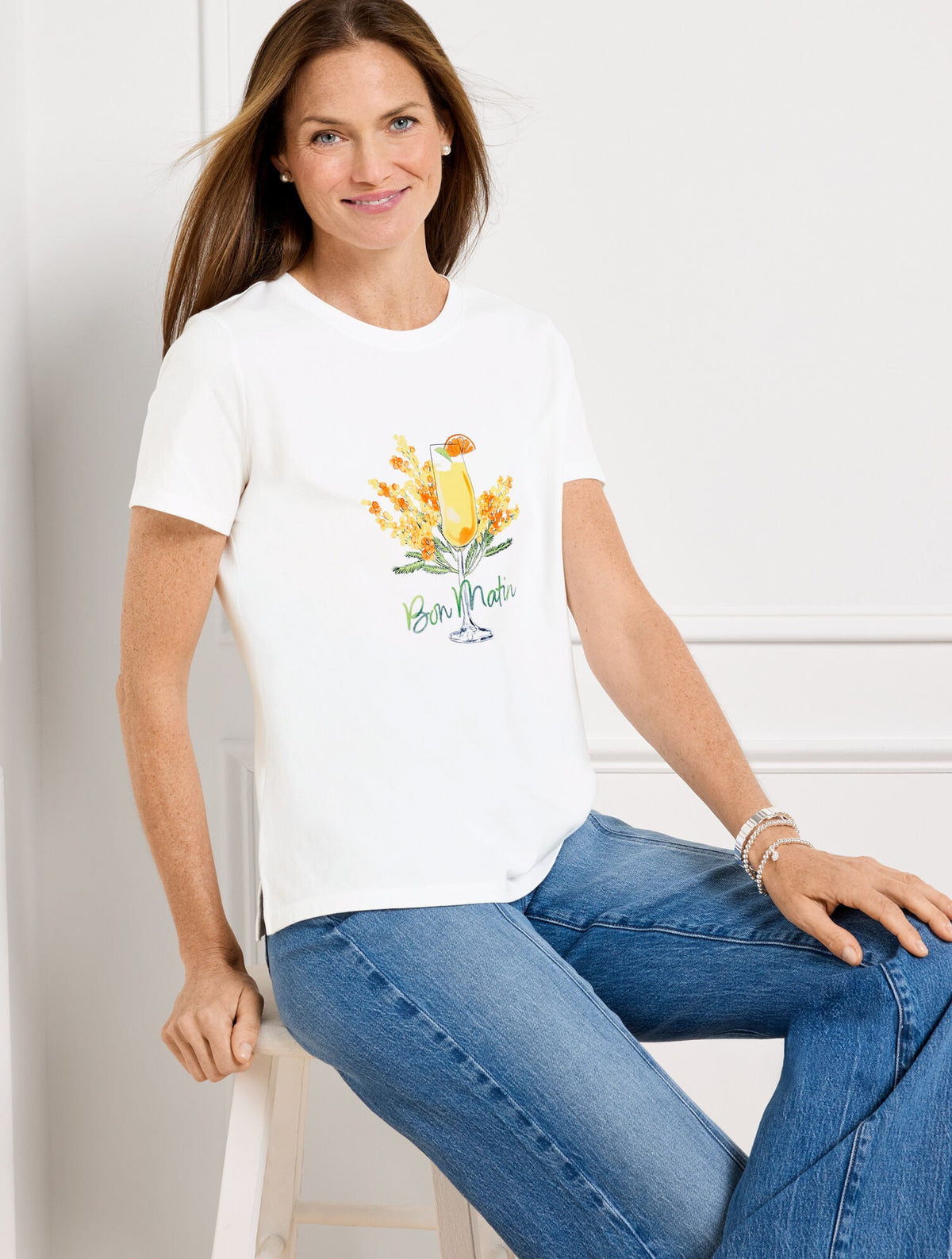 Talbots CREWNECK TEE - MIMOSA