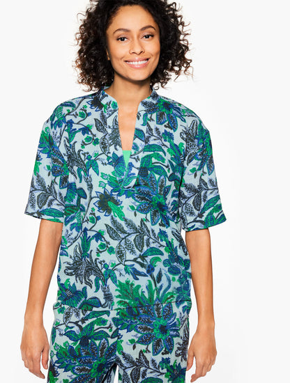 Talbots AQUA CLUB GAUZE POPOVER SHIRT COVER-UP - BALI BLOOMS