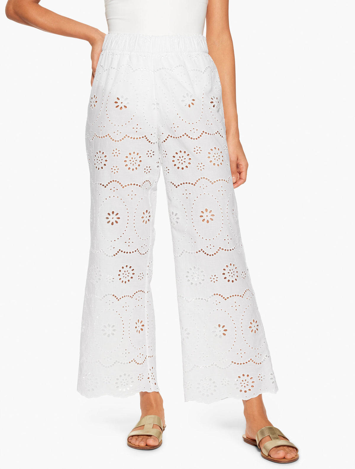 Talbots AQUA CLUB EYELET PANT COVER-UP
