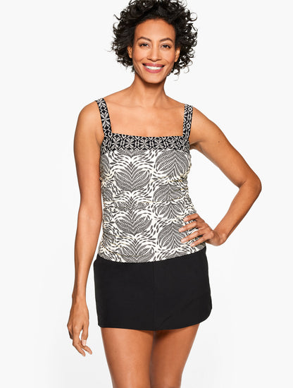Talbots SUN OCEAN SAND SQUARE NECK TANKINI - SEDONA