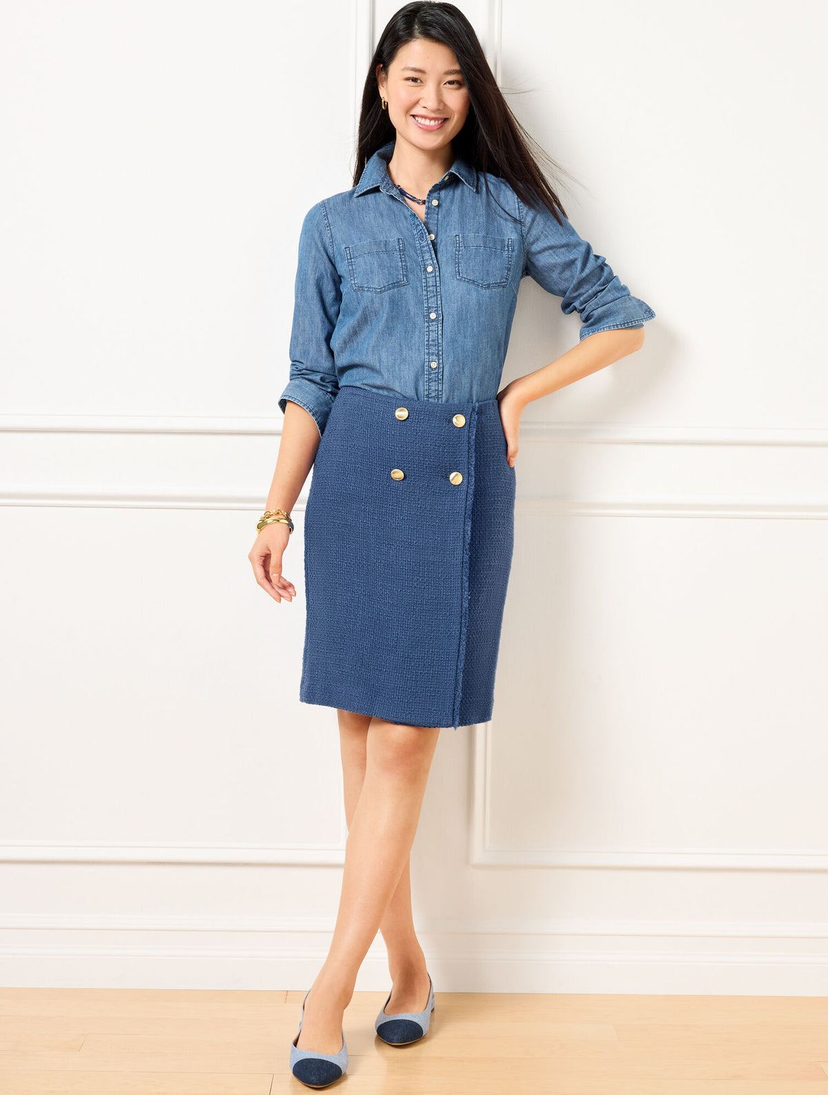 Talbots AMHERST TWEED A-LINE SKIRT
