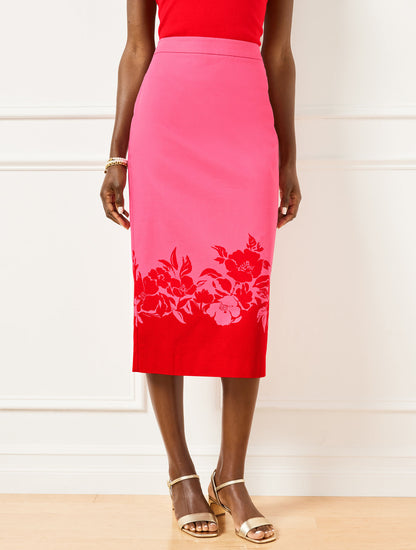 Talbots BICOLOR POPPY PENCIL SKIRT