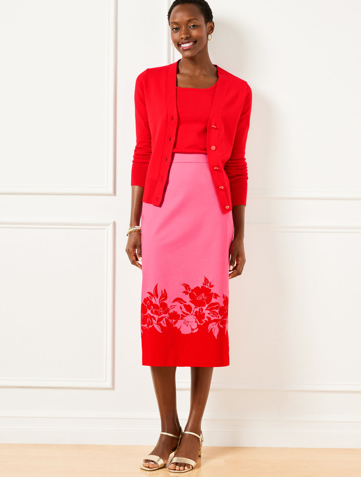 Talbots BICOLOR POPPY PENCIL SKIRT