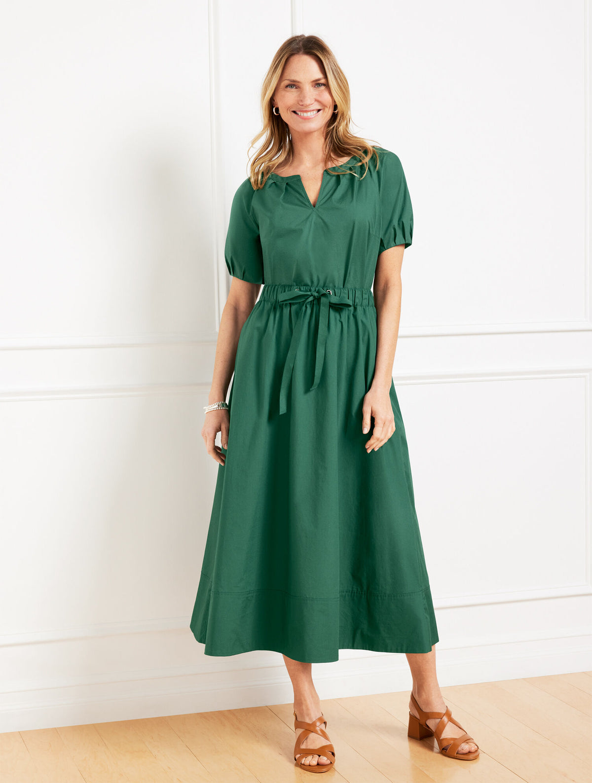 Talbots MODERN POPLIN DRAWSTRING SKIRT