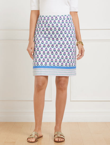 Talbots CANVAS A-LINE SKIRT – WOODBLOCK FLORAL