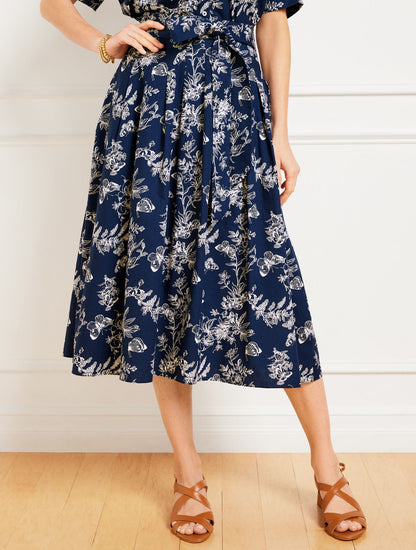 Talbots PIPER PLEATED SKIRT - PENCIL BUTTERFLY