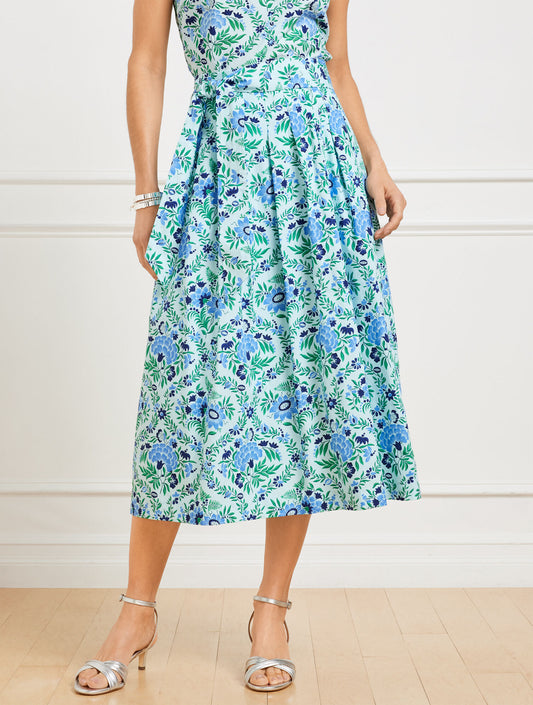Talbots PIPER PLEATED SKIRT - EXQUISITE FLORAL