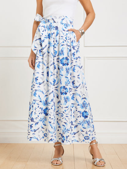 Talbots PIPER PLEATED PATIO SKIRT - BEAUTIFUL SCROLL