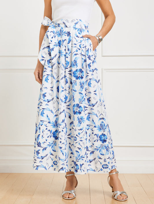 Talbots PIPER PLEATED PATIO SKIRT - BEAUTIFUL SCROLL