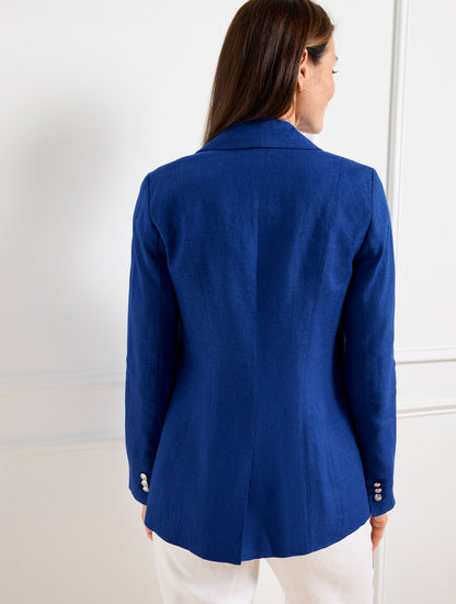 Talbots TAILORED SEAMING LINEN BLAZER