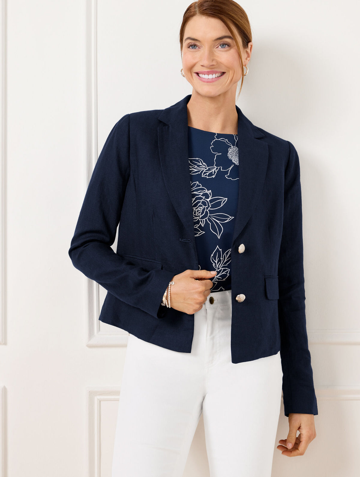Talbots SHORT LINEN BLAZER