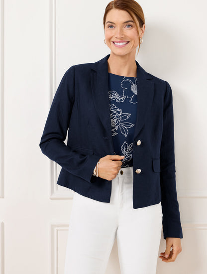 Talbots SHORT LINEN BLAZER