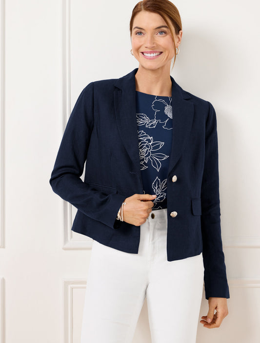 Talbots SHORT LINEN BLAZER