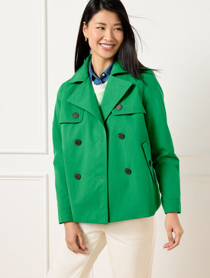 Talbots TWILL SHORT TRENCH COAT
