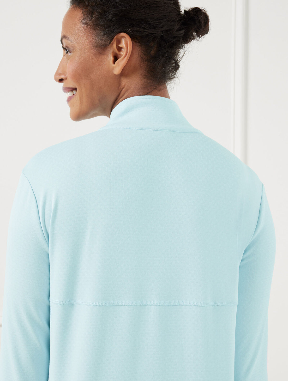 Talbots HALF-ZIP PULLOVER - DOT JACQUARD