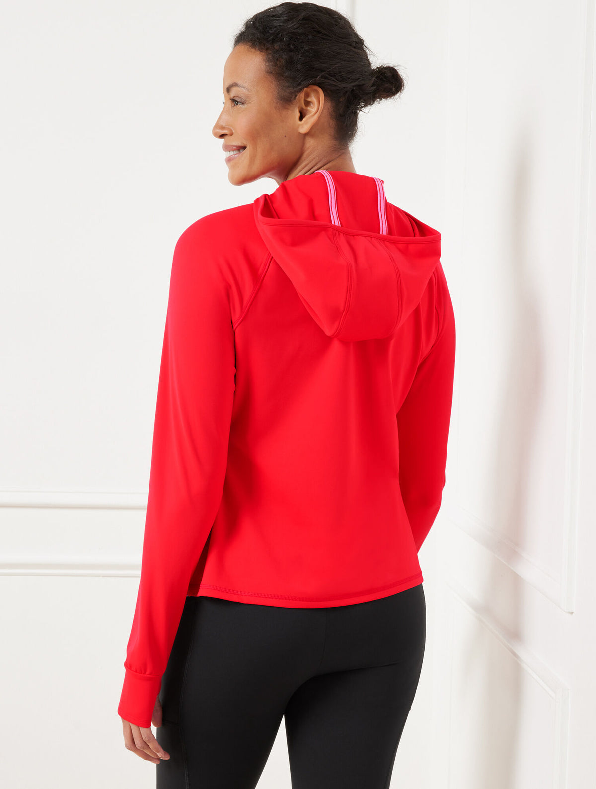 Talbots PERFORMANCE INTERLOCK HOODED PULLOVER - DIAGONAL