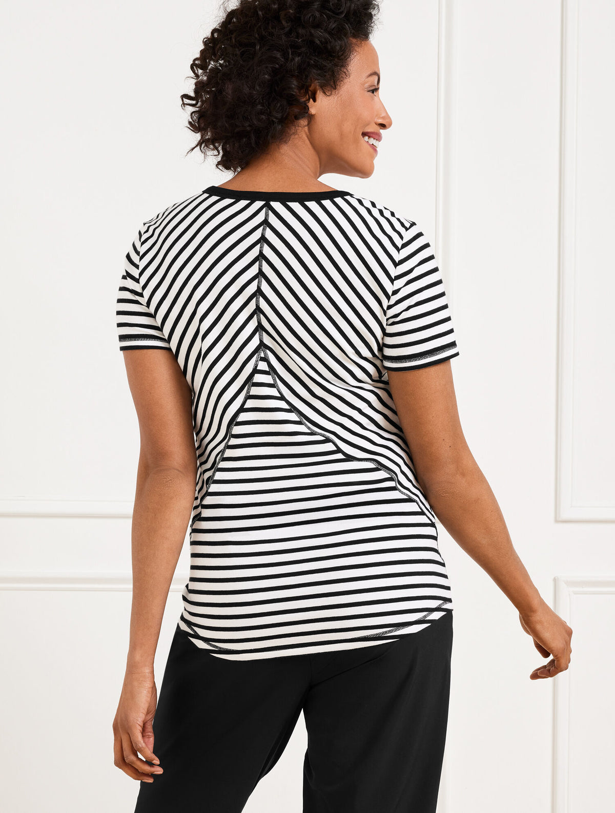 Talbots SUPERSOFT JERSEY SHORT SLEEVE STRIPED TEE