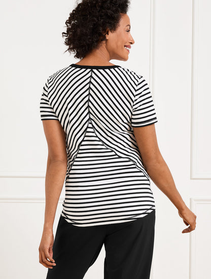 Talbots SUPERSOFT JERSEY SHORT SLEEVE STRIPED TEE