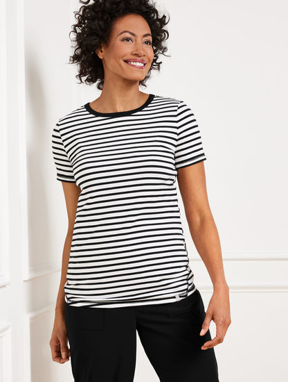 Talbots SUPERSOFT JERSEY SHORT SLEEVE STRIPED TEE