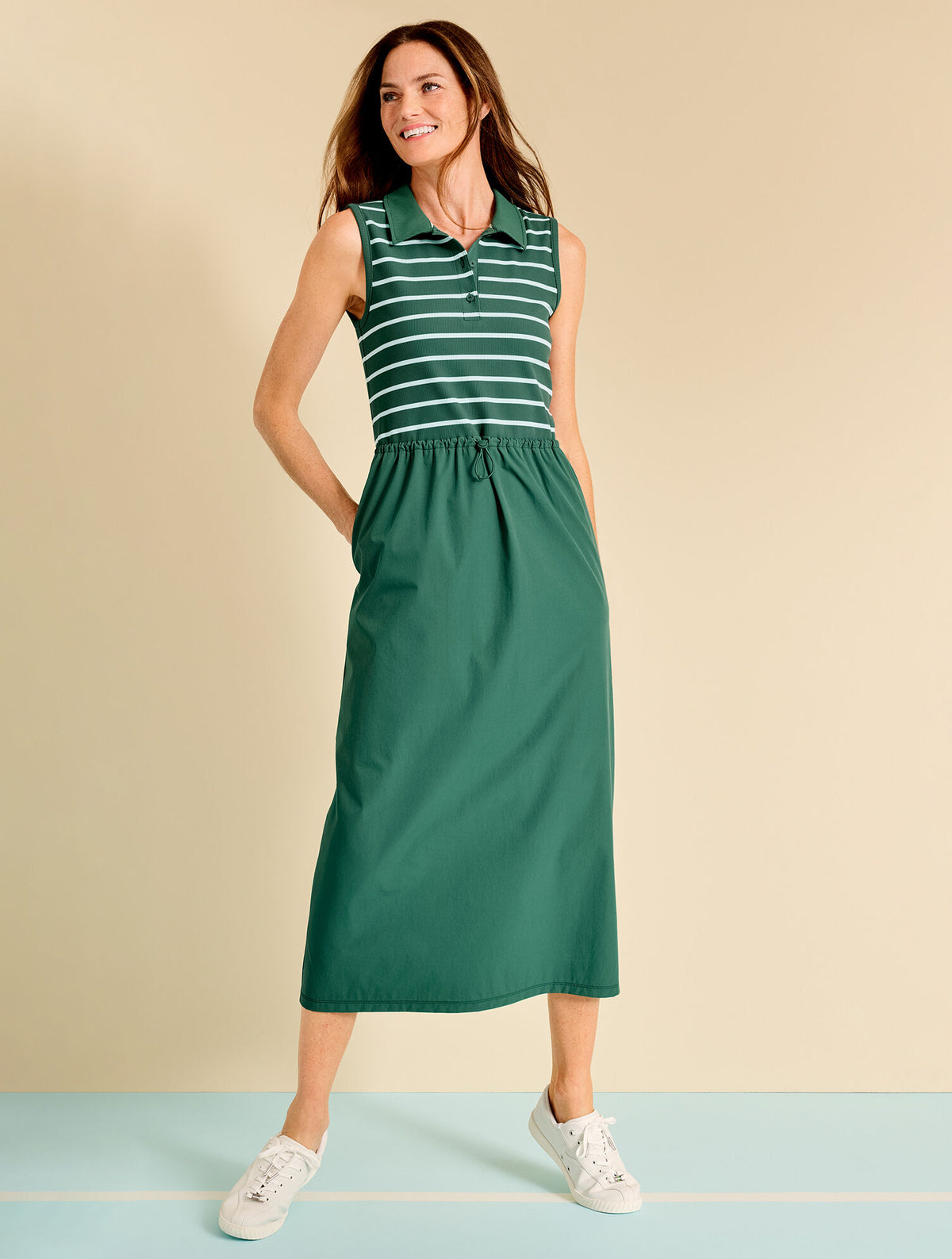 Talbots MIXED MEDIA POLO DRESS