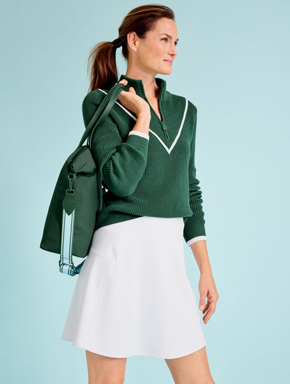 Talbots COOLMAX® HALF-ZIP SWEATER - CHEVRON