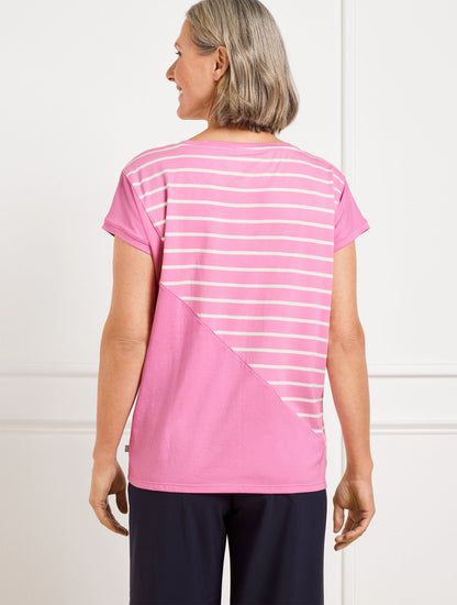 Talbots SUPERSOFT JERSEY SHORT SLEEVE TEE - CLASSIC STRIPE