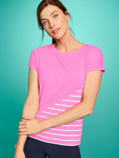 Talbots SUPERSOFT JERSEY SHORT SLEEVE TEE - CLASSIC STRIPE