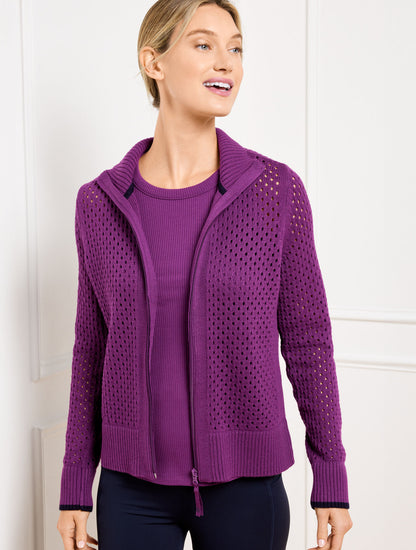 Talbots COOLMAX® FULL ZIP SWEATER JACKET