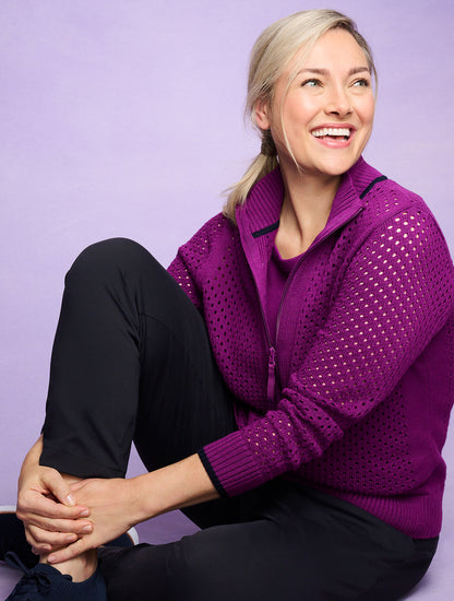 Talbots COOLMAX® FULL ZIP SWEATER JACKET