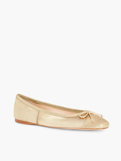 Talbots BLAINE METALLIC NAPPA BALLET FLATS