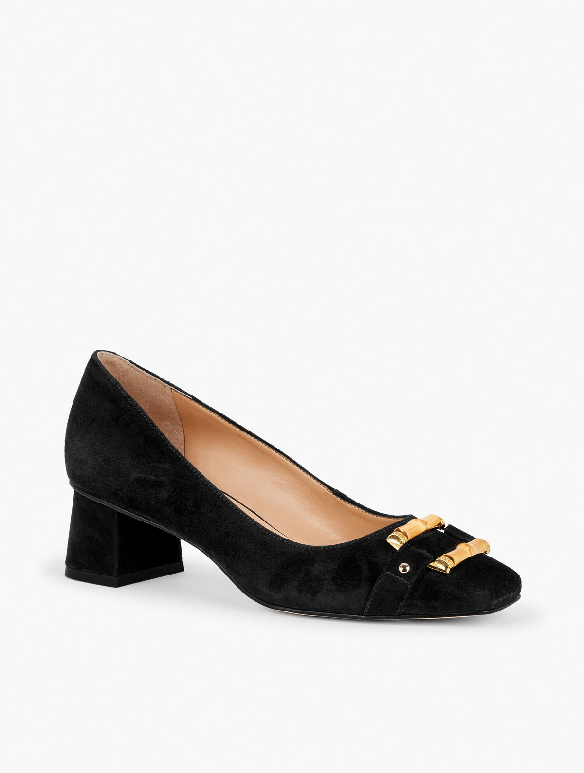 Talbots CARLYE BAMBOO BUCKLE SUEDE PUMPS