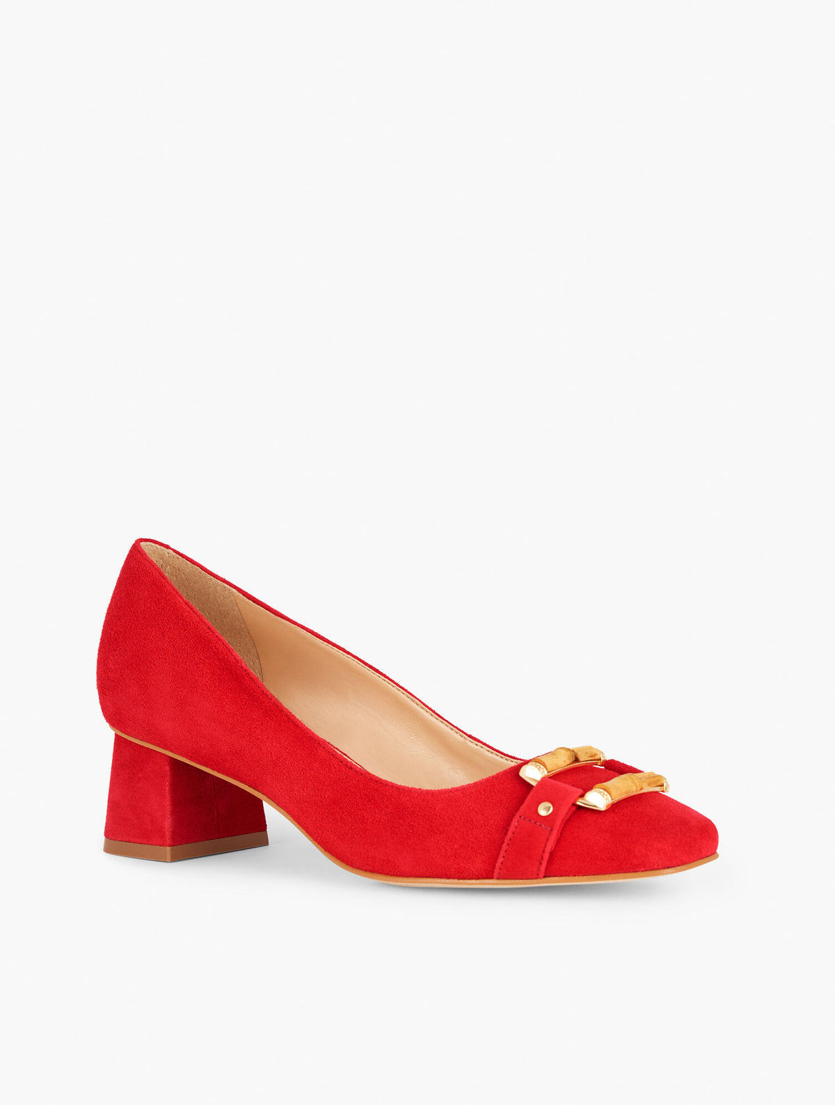 Talbots CARLYE BAMBOO BUCKLE SUEDE PUMPS