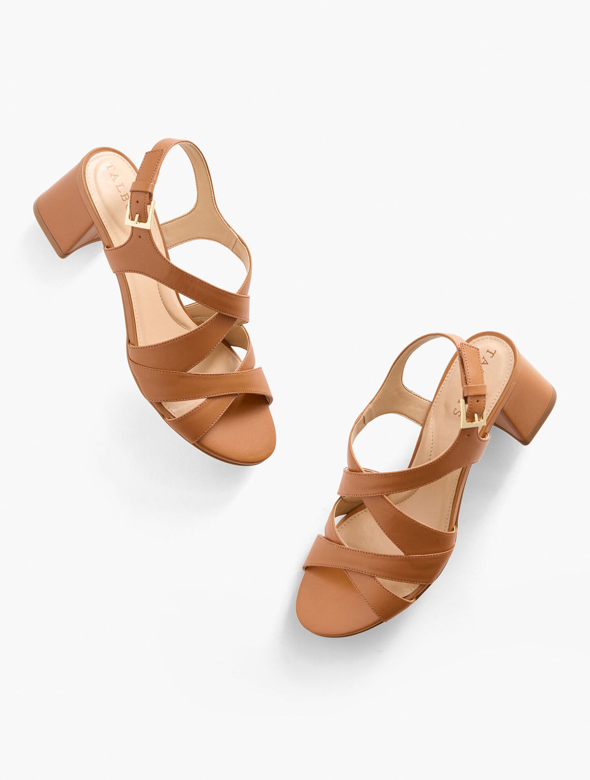 Talbots MILLIE STRAPS NAPPA BLOCK HEEL SANDALS