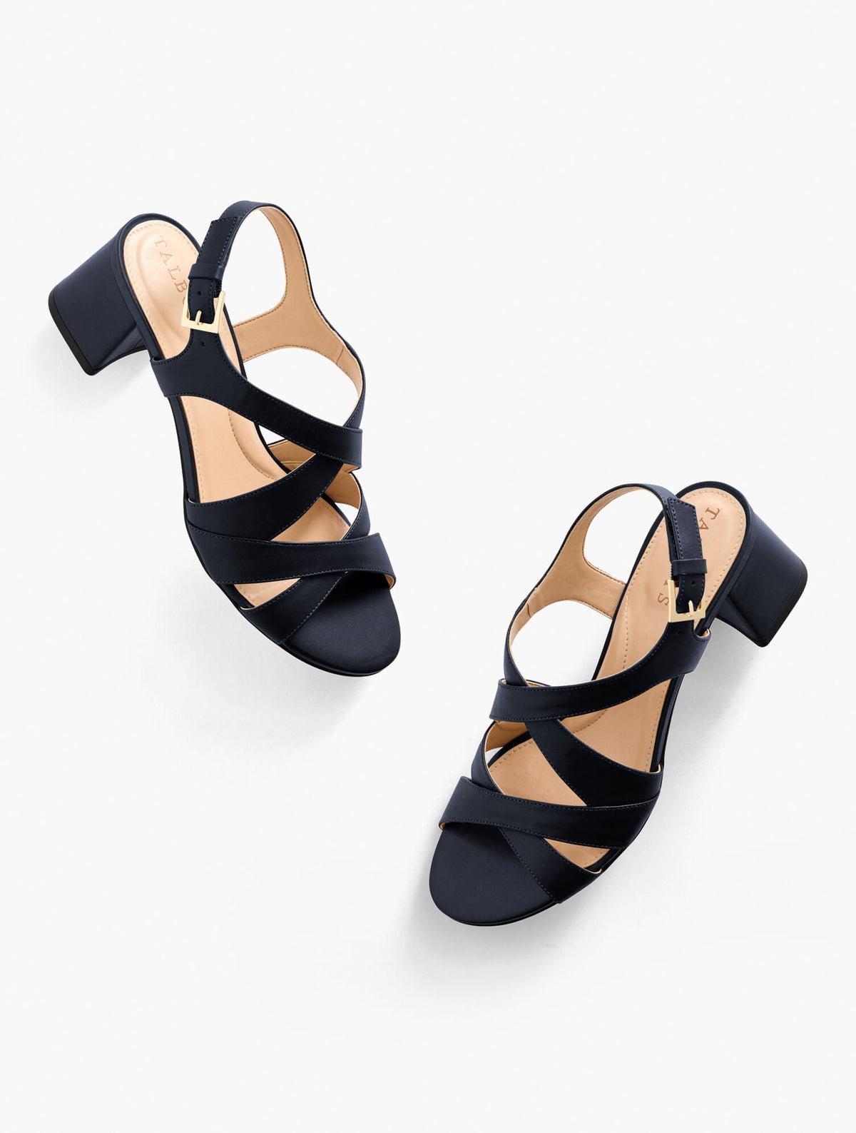 Talbots MILLIE STRAPS NAPPA BLOCK HEEL SANDALS
