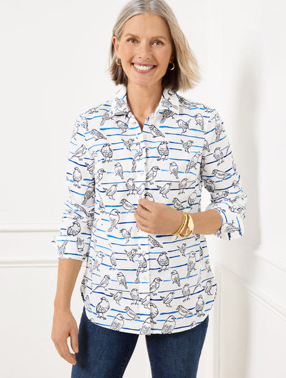 Talbots MODERN CLASSIC SHIRT - BIRD STRIPES