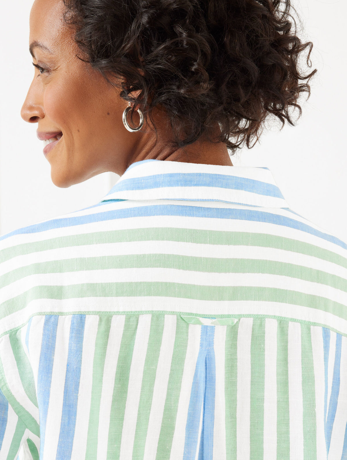 Talbots LINEN SHIRT - PLAYFUL STRIPE