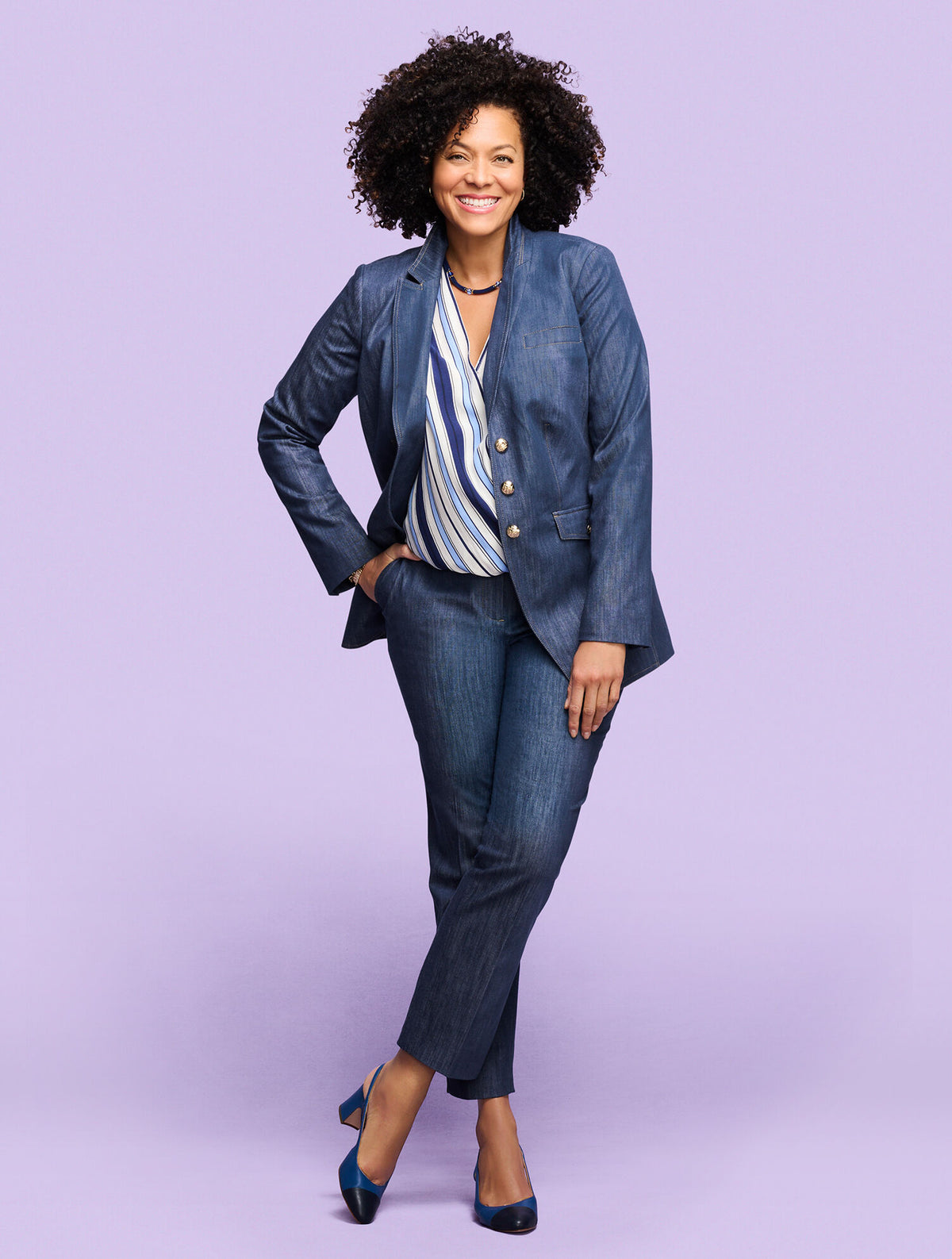 Talbots REFINED DENIM SLIM LEG PANTS