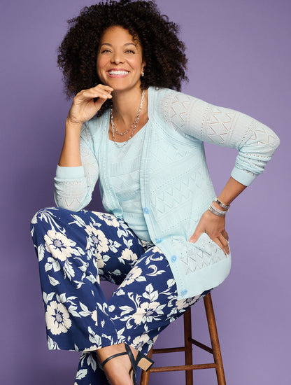 Talbots LACE POINTELLE CARDIGAN