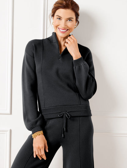 Talbots SWEATER STUDIO HALF-ZIP PULLOVER