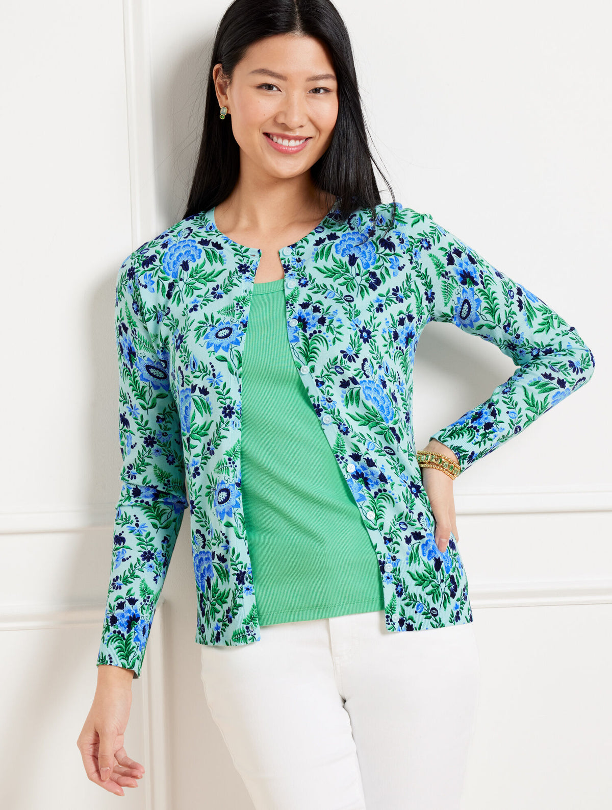 Talbots CHARMING CARDIGAN - EXQUISITE FLORAL